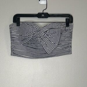 Lovers + Friends Revolve Gingham Bow Tube Top